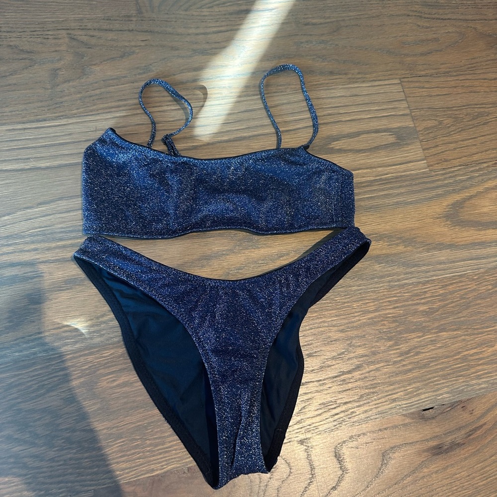 Navy blue sparkly TRIANGL bikini